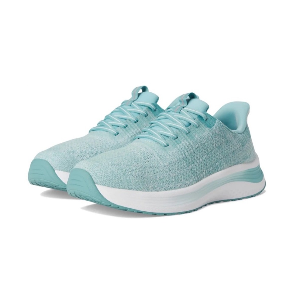 Orthofeet Nira Sneakers Women Size 9.5 Blue Slip On Stretch Knit Walking Shoes